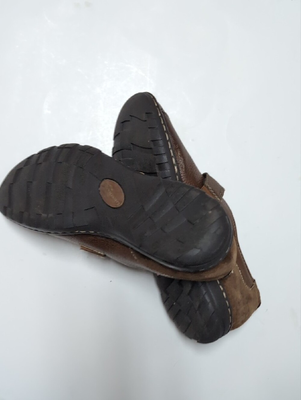 Earth Origins Brown Leather Slip-On Loafers - Picture 6 of 6